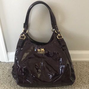 Paten leather coach purse